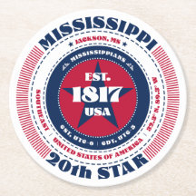 Tipografia de Azul Vermelho Mississippi