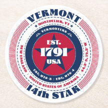 Tipografia Vermont Red White Blue