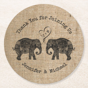 Porta-copo De Papel Redondo TONELADAS de favor do casamento do casal do