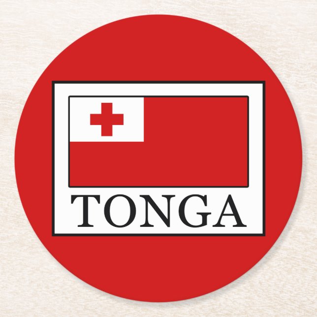 Porta-copo De Papel Redondo Tonga (Frente)