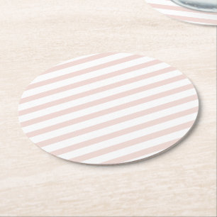 Porta-copo De Papel Redondo Tópico branco-rosado-pincelado-pincelado