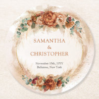 Trendy Terracotta burgundy floresce arca verde