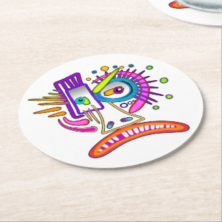 PORTA-COPO DE PAPEL REDONDO TRIBAL FROWNIE EMOJI MEEMOGIE