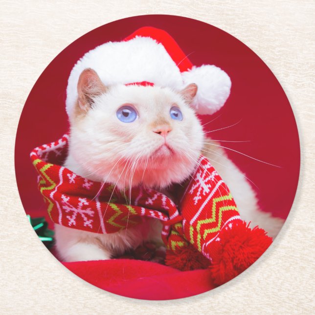 Porta-copo De Papel Redondo Trident as portas copos do gato (Frente)