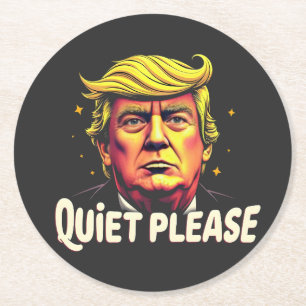 Porta-copo De Papel Redondo Trump Kamala Presidente Debate