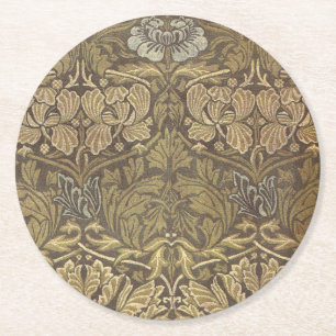 Porta-copo De Papel Redondo Tulipa de William Morris e teste padrão