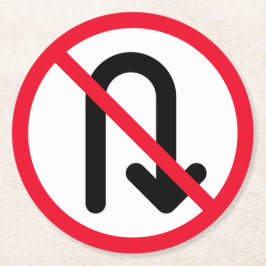 Porta-copo De Papel Redondo U Transformar Sinal Proibido | Portas copos redond