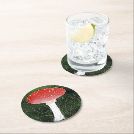 Porta-copo De Papel Redondo Um fungo de cogumelo