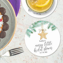 Porta-copo De Papel Redondo Um pequeno Chá de panela Feliz