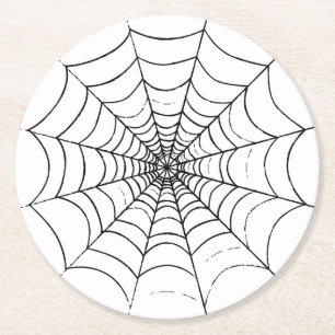 Porta-copo De Papel Redondo Uma Web de aranha simples