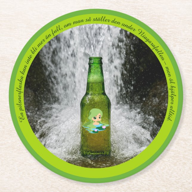 Porta-copo De Papel Redondo Underlägg — Pilsner (Frente)