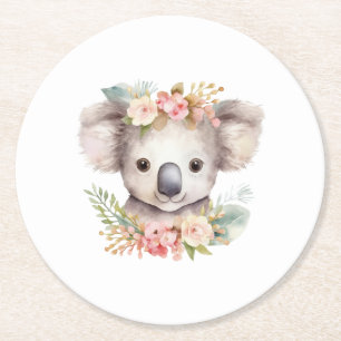 Porta-copo De Papel Redondo Urso Koala Australiano