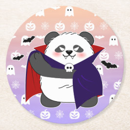Porta-copo De Papel Redondo Vampiro do Bebê Cute do Halloween Panda Dracula