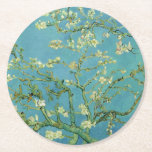 Porta-copo De Papel Redondo Van Gogh | Flor de amêndoa | 1890<br><div class="desc">"Almond Blossoms" foi completado por Vincent Van Gogh em 1890</div>