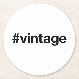 Porta-copo De Papel Redondo VINTAGE Hashtag