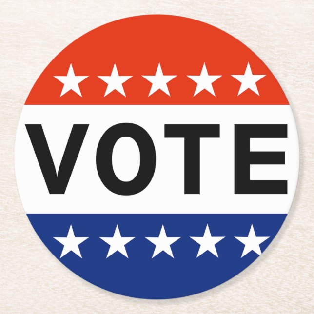 Porta-copo De Papel Redondo Votação: 26/2/2026 (Frente)