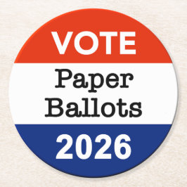 Porta-copo De Papel Redondo Vote Paper Ballots 2026 Midterm Election Paper Cup