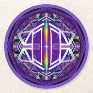 Porta-copo De Papel Redondo W3 Roxo