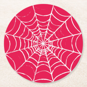Porta-copo De Papel Redondo Web Rosa