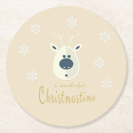 Porta-copo De Papel Redondo Weihnachtsmotiv No. 4 