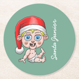 Porta-copo De Papel Redondo Young Santa Claus