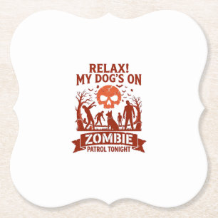 Porta-copo De Papel Relaxar Cão Zumbi Patrulha Hoje à Noite Halloween 