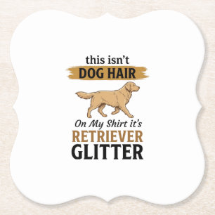 Porta-copo De Papel Retriever Brilho Amante de Cão Engraçado Design Vi