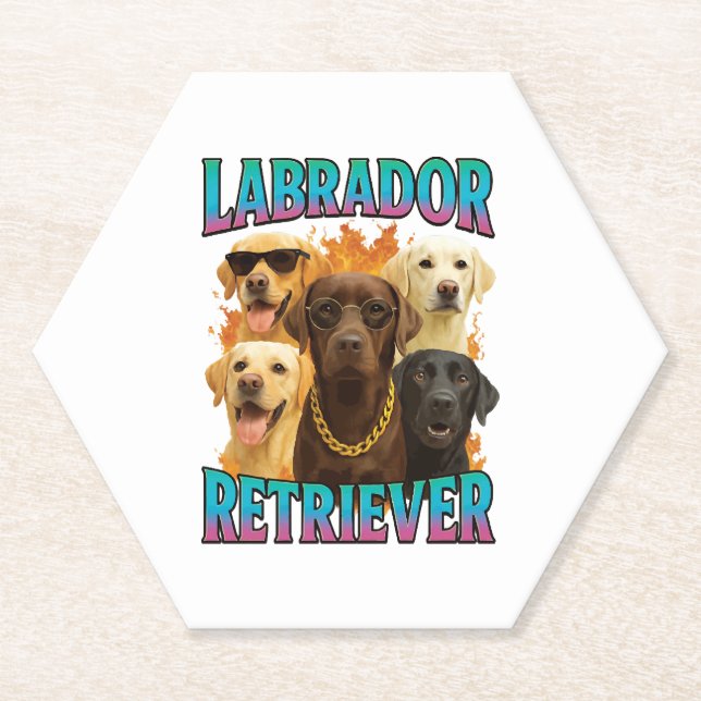 Porta-copo De Papel Retriever Labrador  (Frente)