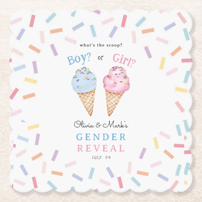 Porta-copo De Papel Revisão de Gênero do Icecream (Frente)