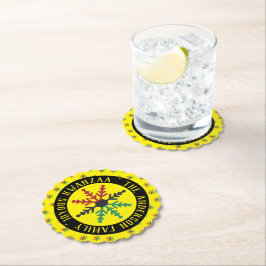 Porta-copo De Papel RGB Snowflakes Padrão Adicionar Nome Joyous Kwanza