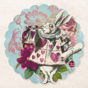 Porta-copo De Papel Rico Wonderland White Rabbit