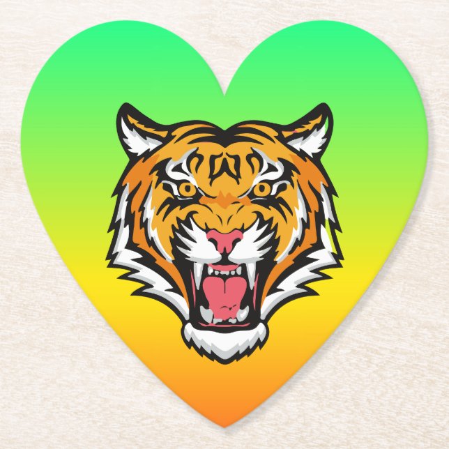 Porta-copo De Papel Roaring Tiger Head-25818 (Frente)