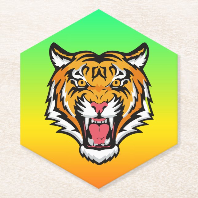 Porta-copo De Papel Roaring Tiger Head-25818 (Frente)