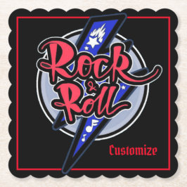 Porta-copo De Papel Rock & Roll Lightning