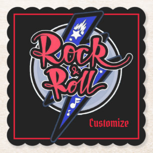 Porta-copo De Papel Rock & Roll Lightning