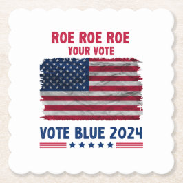 Porta-copo De Papel Roe Roe Seu Voto | Vote Blue 2024 Presente