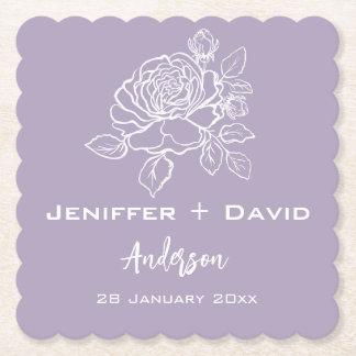 Porta-copo De Papel Romantic Rose Personalized Wedding/ Bridal Shower 