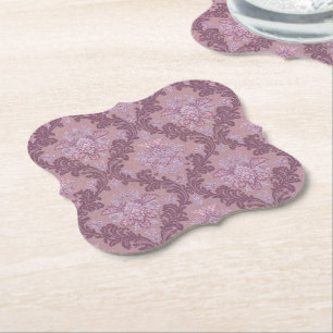 Porta-copo De Papel Rosa Lavanda Empoeirada Lilás Mauve Damask Elegant