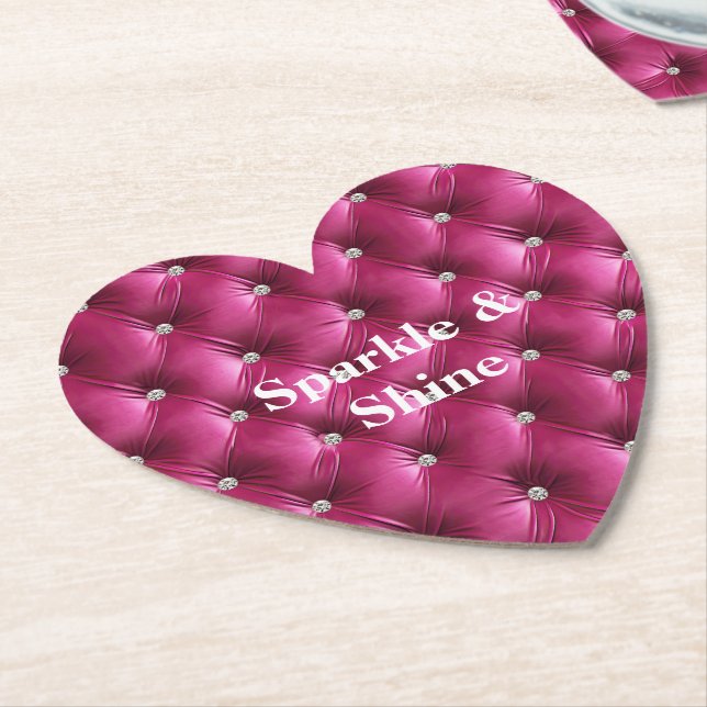 Porta-copo De Papel Rosa Quente Falso Veludo (Angular)