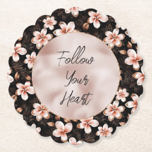 Porta-copo De Papel Rosa Rosa Rosa Rosa Dourada, Rosa Negra