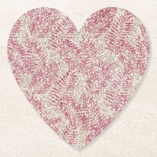Porta-copo De Papel Rosa Rosa Rosa Rosa Rosa Glitter Glitter Folhas Tr