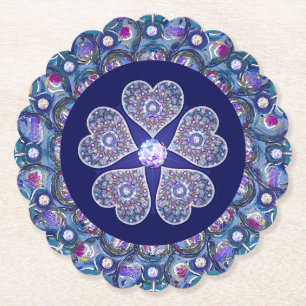 Porta-copo De Papel Rosace Azul