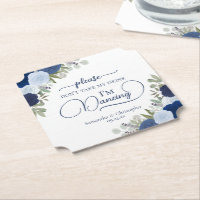 Rosas de Boho Azul Não Tome Meu Casamento de Bebid