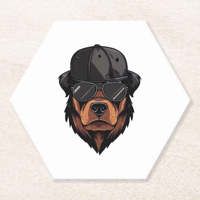 Porta-copo De Papel Rottweiler Gangster (Frente)