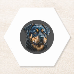 Porta-copo De Papel Rottweiler preto