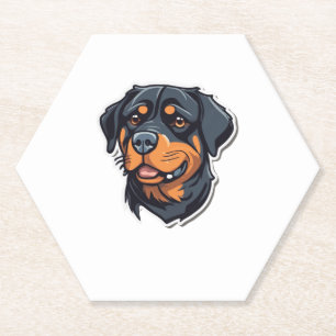 Porta-copo De Papel Rottweiler Royalty Adorável Rottie Cha