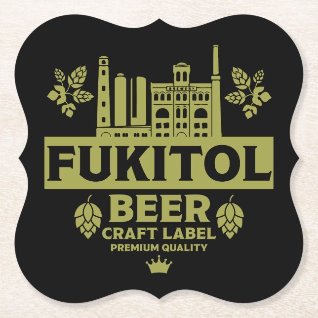 Porta-copo De Papel Rótulo Novelty Funny Beer (Frente)