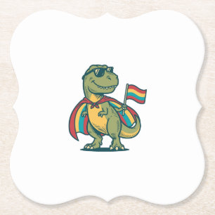 Porta-copo De Papel Roupa de dinossauro orgulhoso fofo em vetor Design