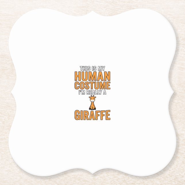Porta-copo De Papel Roupa de girafa engraçada vetor camisa design_1 (Frente)