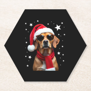 Porta-copo De Papel Roupa de Natal Luzes de Natal Cachorro Boxer Engra